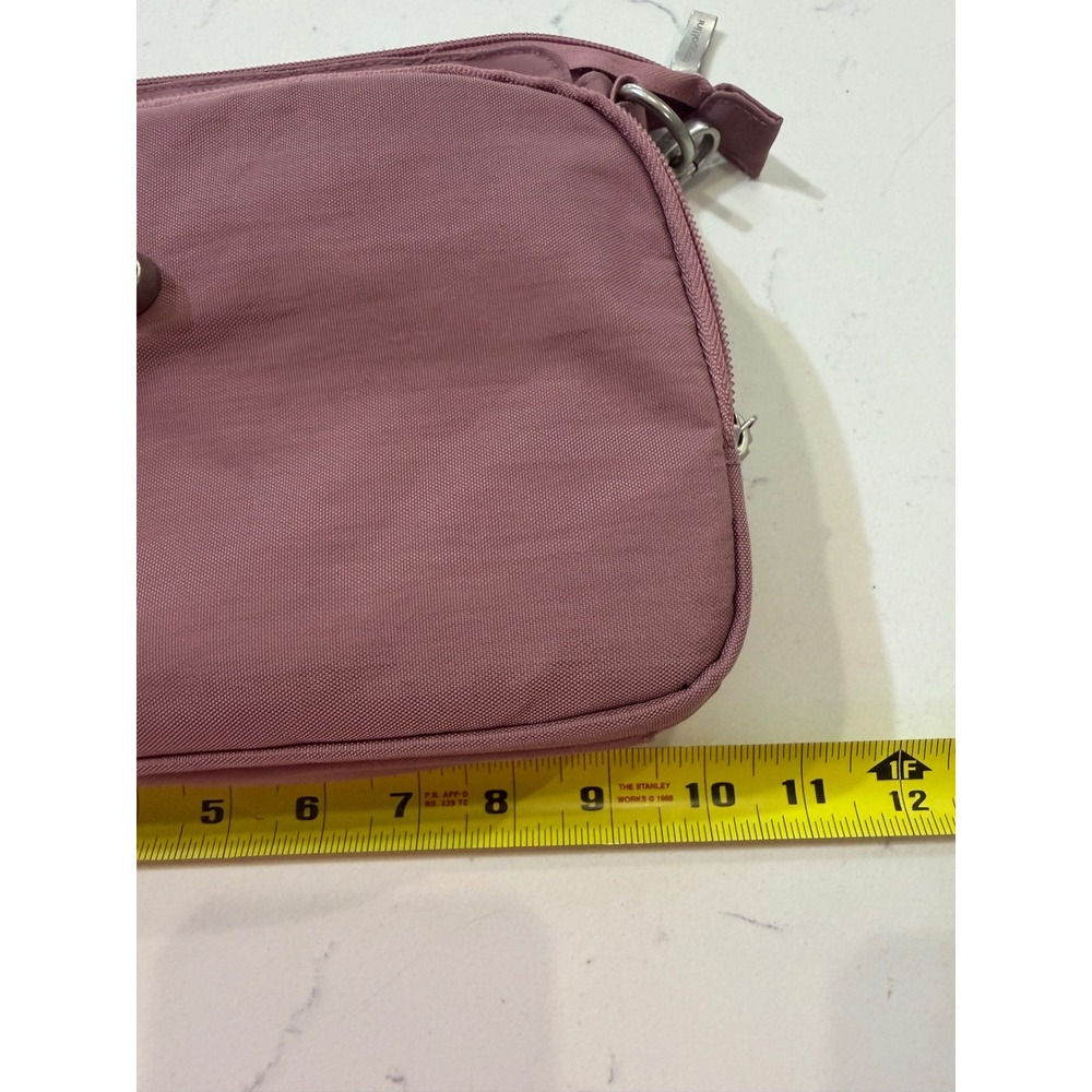 Baggallini Mauve Pink Nylon Crossbody Bag RFID Blocking Travel Purse Adjustable - Picture 11 of 12